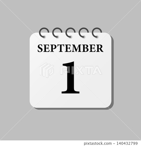 Icon page calendar day - 1 September Icon page calendar day - 1 September 140432799