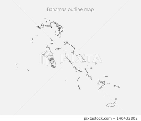 Vector map of country Bahamas divided on regions Vector map of country Bahamas divided on regions 140432802