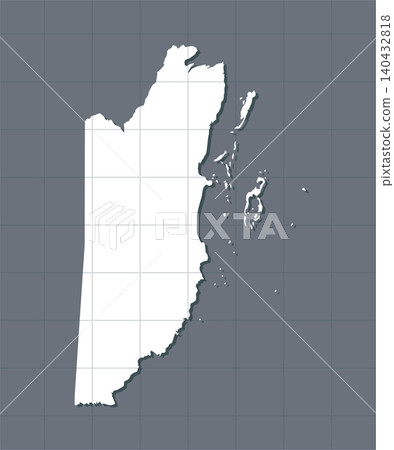 Vector map of Belize template outline country Vector map of Belize template outline country 140432818