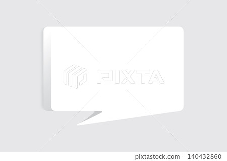 Speech bubble blank frame, text quote box, message 140432860