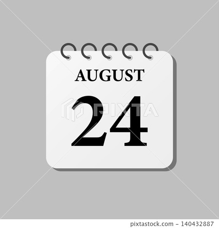 Icon page calendar day - 24 August Icon page calendar day - 24 August 140432887