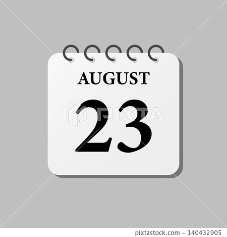 Icon page calendar day - 23 August Icon page calendar day - 23 August 140432905
