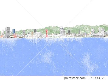 Kobe (watercolor) Sea 140433120