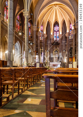 Inside the Basilica of Notre-Dame de Nice in the center of Nice, France Inside the Basilica of Notre-Dame de Nice in the center of Nice, France 140433149