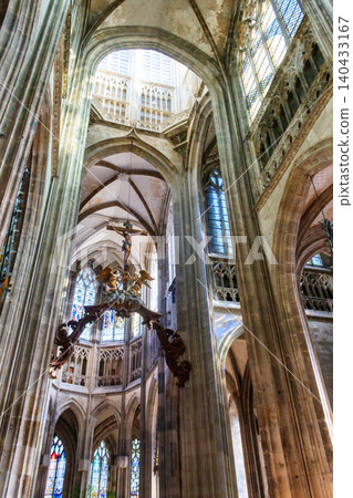 Interior of church of Saint-Maclou church in Rouen, France Interior of church of Saint-Maclou church in Rouen, France 140433167