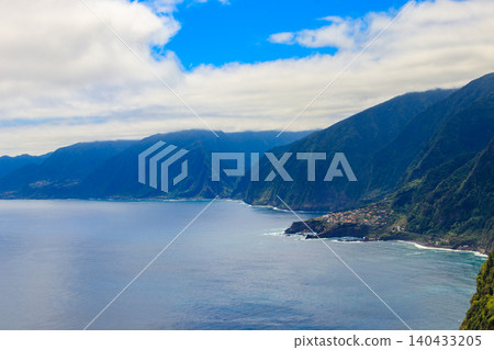 View from Miradouro da Eira da Achada in Ribeira da Janela in Madeira, Portugal View from Miradouro da Eira da Achada in Ribeira da Janela in Madeira, Portugal 140433205