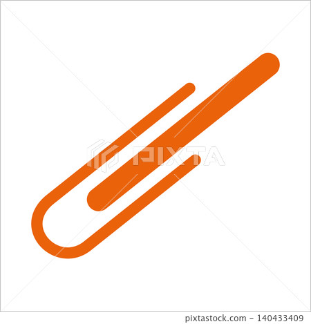 Simple Orange Paperclip Graphic With a Modern Design Simple Orange Paperclip Graphic With a Modern Design 140433409