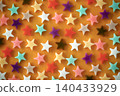 Colorful star-shaped chocolate flat lay background image 140433929