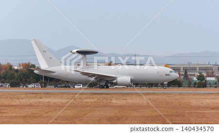A Japan Air Self-Defense Force E-767 early warning and control aircraft taxiing. A Japan Air Self-Defense Force E-767 early warning and control aircraft taxiing. 140434570
