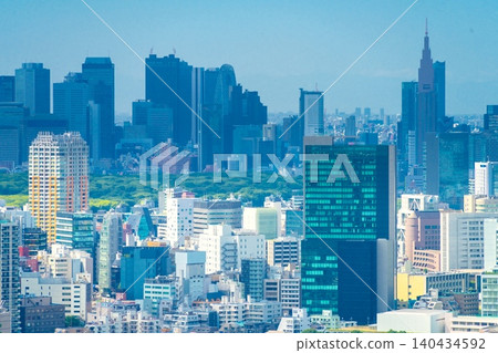 Close-up of the high-rise buildings around Shibuya Station, Tokyo 2026 Close-up of the high-rise buildings around Shibuya Station, Tokyo 2026 140434592