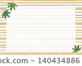 Blue maple leaves and bamboo blinds background illustration 140434886