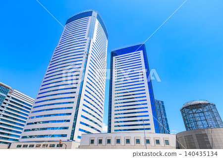 Urban landscape near Toyosu Station intersection in Koto Ward, Tokyo. 140435134