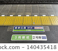 Station platform information signs 140435418