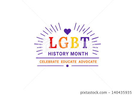 LGBT History Month Celebration Typography Design LGBT History Month Celebration Typography Design 140435935