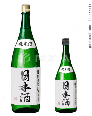 日本清酒(1.8公升瓶裝和720毫升瓶裝)- 綠瓶 日本清酒(1.8公升瓶裝和720毫升瓶裝)- 綠瓶 140436413