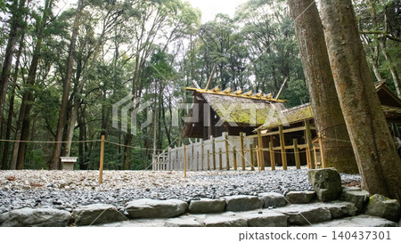 Ise Grand Shrine Inner Shrine, Aramatsuri-no-miya (a separate shrine), and the site of the old shrine. Ise Grand Shrine Inner Shrine, Aramatsuri-no-miya (a separate shrine), and the site of the old shrine. 140437301