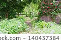 A path hidden in the garden's greenery 140437384