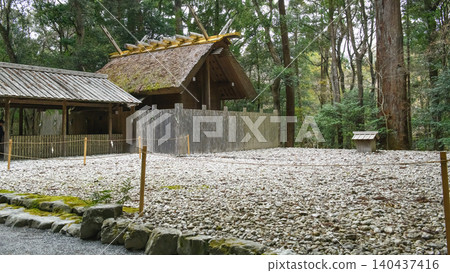 伊勢神宮內殿、風之禦宮（一座獨立的神社）以及舊神社遺址 140437416