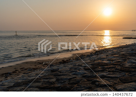 Sunset over the sea Sunset over the sea 140437672