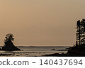 Island rock formations and sunset 140437694