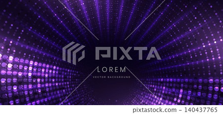 Abstract futuristic background featuring a glowing circular tunnel made of blue and purple light particles. Abstract futuristic background featuring a glowing circular tunnel made of blue and purple light particles. 140437765