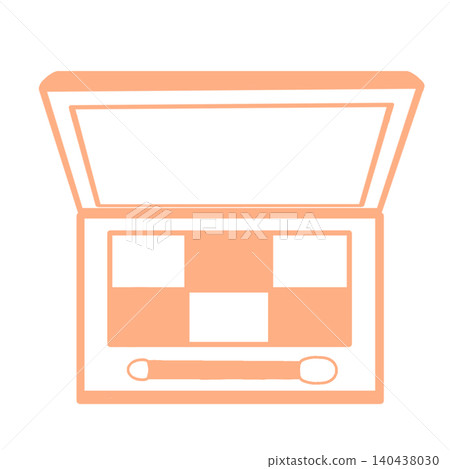 Fresh orange eyeshadow palette - cute cosmetic illustrations Fresh orange eyeshadow palette - cute cosmetic illustrations 140438030