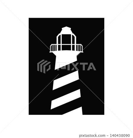 Lighthouse Logo Design Template, Sea Beacon, Simple Beach Adventure 140438090