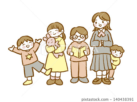 Happy children of various ages Happy children of various ages 140438391