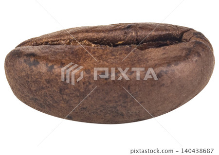 Coffee beans single isolated on white background Coffee beans single isolated on white background 140438687