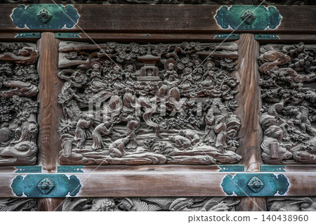 柴又帝釋天寺：二天門雕塑 140438960
