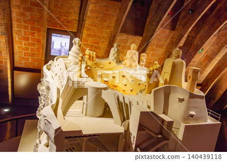 Spain, Gaudí, Casa Milà exhibition model Spain, Gaudí, Casa Milà exhibition model 140439118