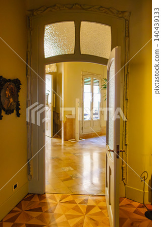 Spain, Gaudí, Casa Milà, Interior Door Spain, Gaudí, Casa Milà, Interior Door 140439133