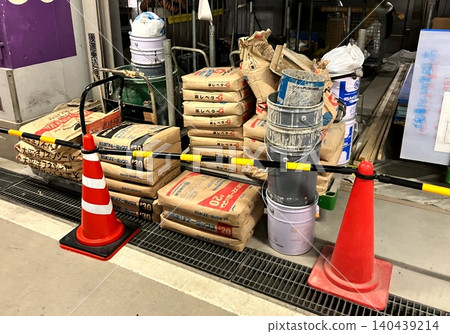 Construction site material storage area Construction site material storage area 140439214