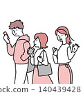 Students walking with their friends 140439428
