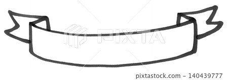 Headline ribbon drawn with a soft marker, monochrome 1 Headline ribbon drawn with a soft marker, monochrome 1 140439777