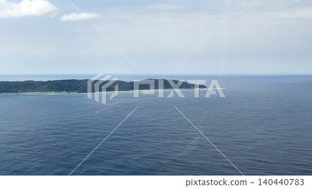 Coastal scenery viewed from above Amami Oshima Island in Kagoshima Prefecture. 140440783