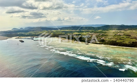 Coastal scenery viewed from above Amami Oshima Island in Kagoshima Prefecture. Coastal scenery viewed from above Amami Oshima Island in Kagoshima Prefecture. 140440790