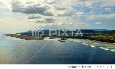 Coastal scenery viewed from above Amami Oshima Island in Kagoshima Prefecture. Coastal scenery viewed from above Amami Oshima Island in Kagoshima Prefecture. 140440791