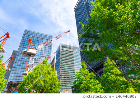 Construction site of skyscrapers Construction site of skyscrapers 140440902