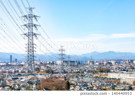 [Tokyo] Scenery of a suburban residential area 140440953