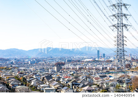 [Tokyo] Scenery of a suburban residential area 140440954