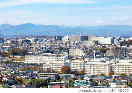 [Tokyo] Scenery of a suburban residential area 140440955