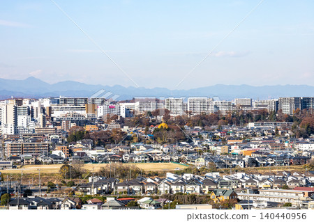 [Tokyo] Scenery of a suburban residential area 140440956