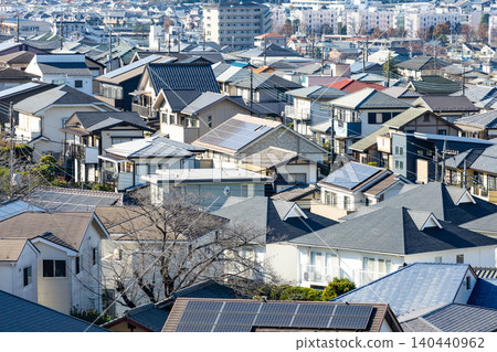 [Tokyo] Scenery of a suburban residential area 140440962