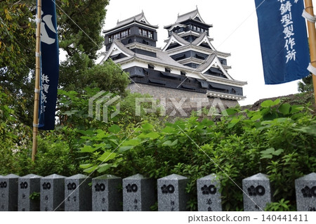 熊本市熊本城天守閣一景。 熊本市熊本城天守閣一景。 140441411