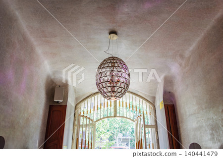 Spain, Barcelona, Gaudí, Casa Batlló interior lighting Spain, Barcelona, Gaudí, Casa Batlló interior lighting 140441479