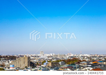 [Hino City, Tokyo] Scenery of a suburban residential area 140441733