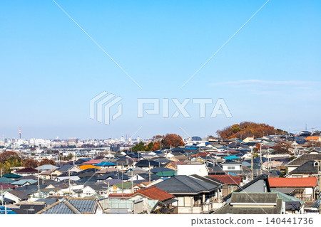 [東京都日野市] 郊區住宅區的景色 140441736