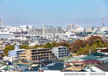 [東京都日野市] 郊區住宅區的景色 140441738