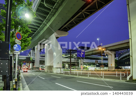 Osaka night view, Nishihonmachi, Chuo-dori, Osaka City, Osaka Prefecture 140443039